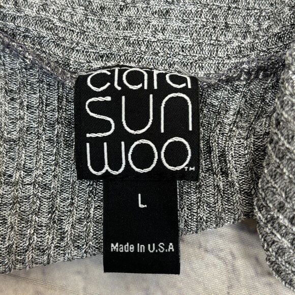 Clara Sun Woo Women Open Front Cardigan Sweater Knit Top Size Large C021 -6 - Picture 6 of 16